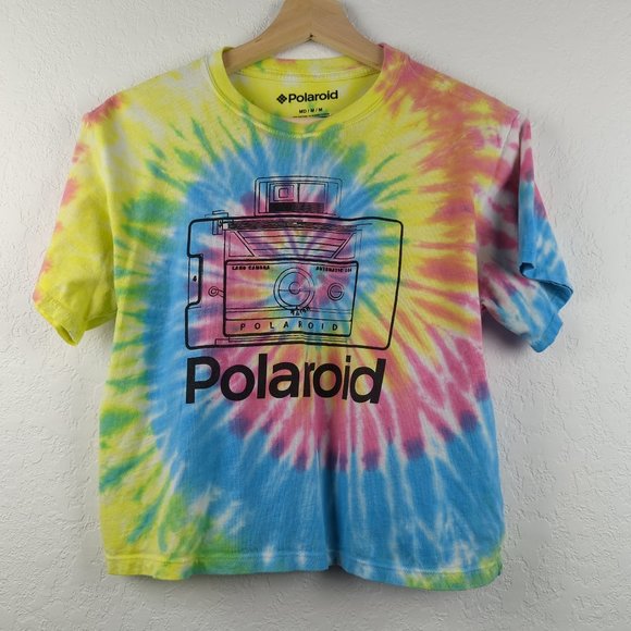 Polaroid Tops - Tie Dye Polaroid Graphic Crop T Shirt M